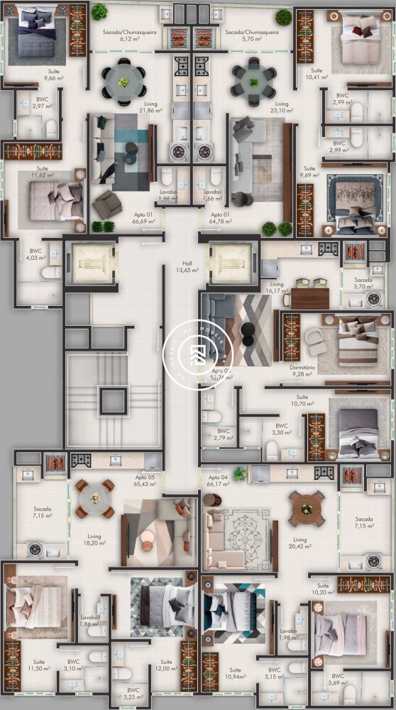 2 dorm sendo 1 sute em Itapema