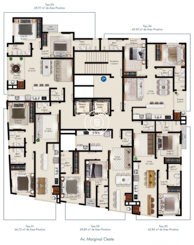 Apartamento com 02 Sutes em Itapema